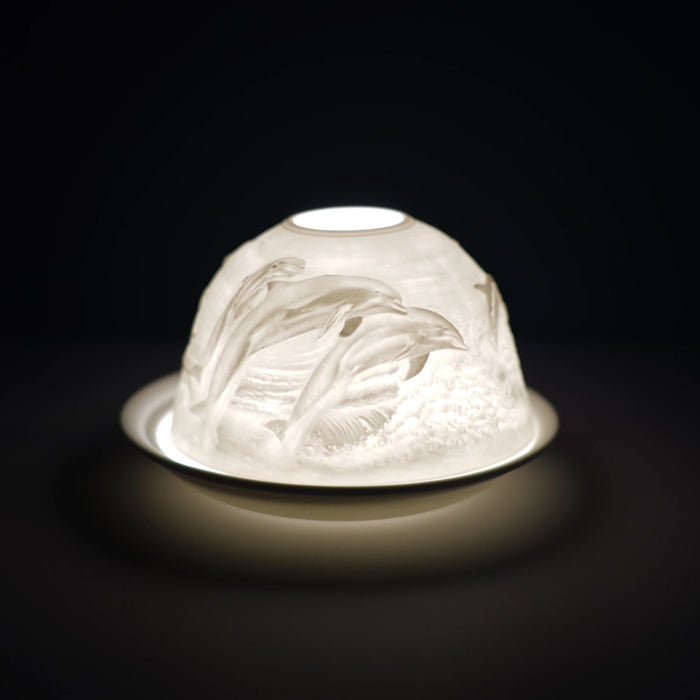 Cello Dolphin Tealight Dome