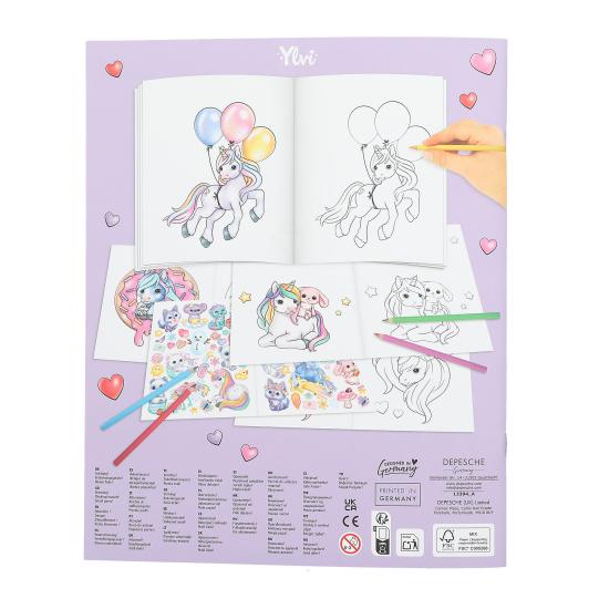 TOPModel Ylvi Create Your Unicorn Colouring Book