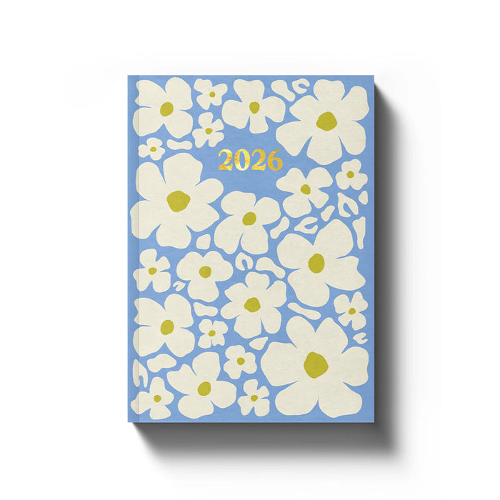 Yop & Tom Blue Daisies A5 Diary 2026