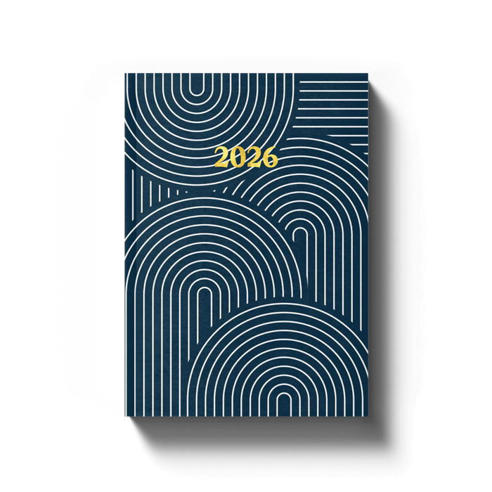 Yop & Tom Geometric Wave A5 Diary 2026