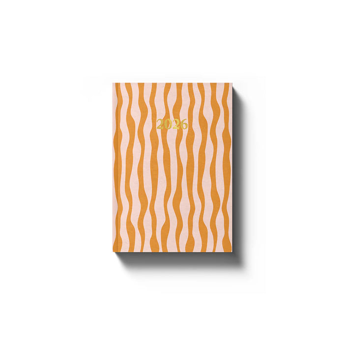 Yop & Tom Orange Stripes A6 Diary 2026