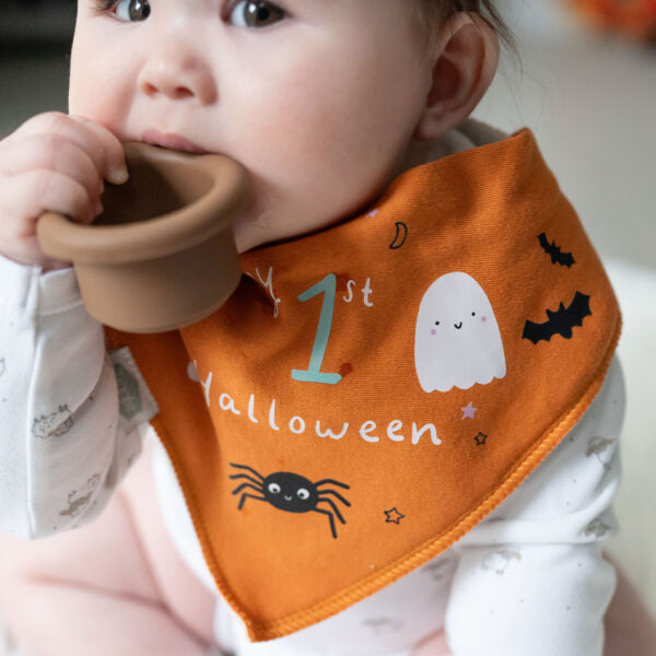 Ziggle My 1st Halloween Dribble Bib Orange