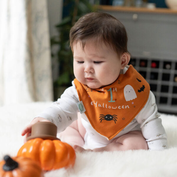 Ziggle My 1st Halloween Dribble Bib Orange