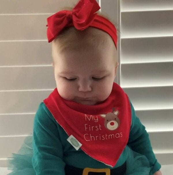 Ziggle My First Christmas Reindeer Bib