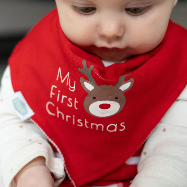 Ziggle My First Christmas Reindeer Bib