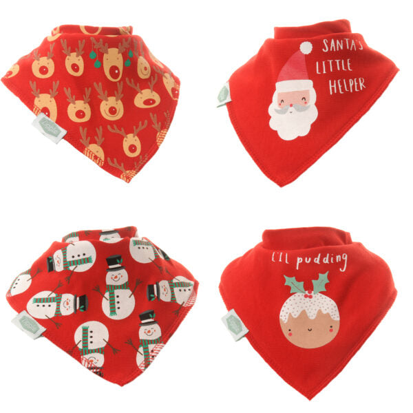 Ziggle Christmas Reds Bib Set