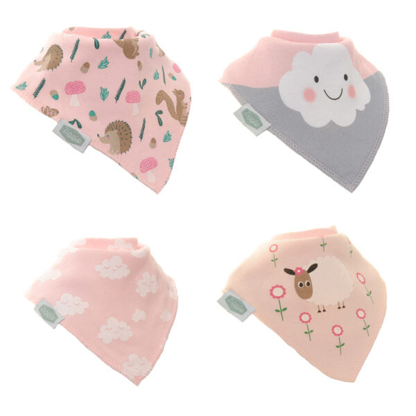 Ziggle Cuddly Pinks Bib Set Of 4