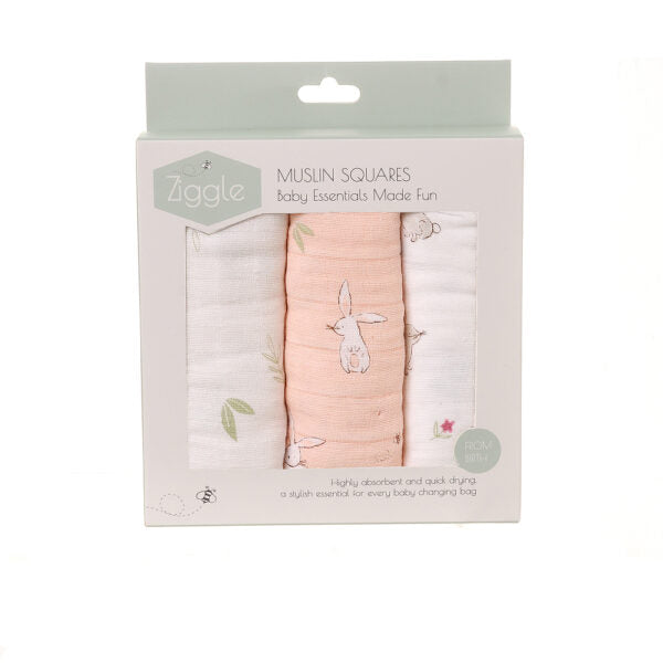 Ziggle Bunnies Muslin Set Of 3