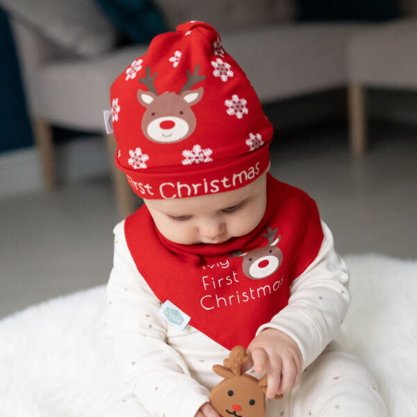 Ziggle My First Christmas Reindeer Cotton Hat