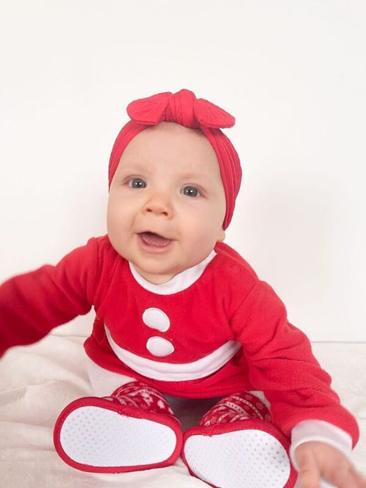 Ziggle Red Top Bow Turban Headband