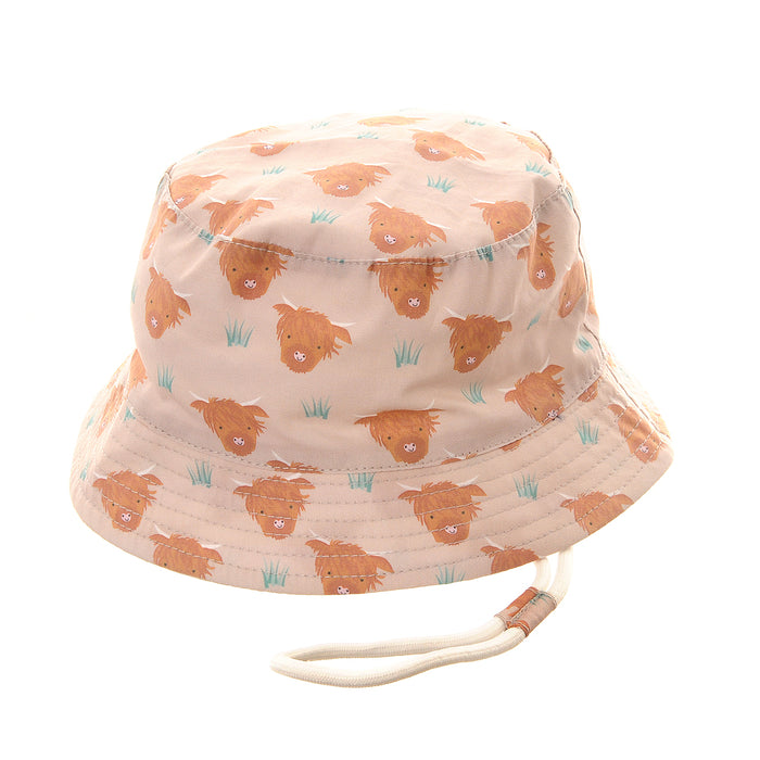 Highland Cow Sun Hat 0 - 12 Months Old