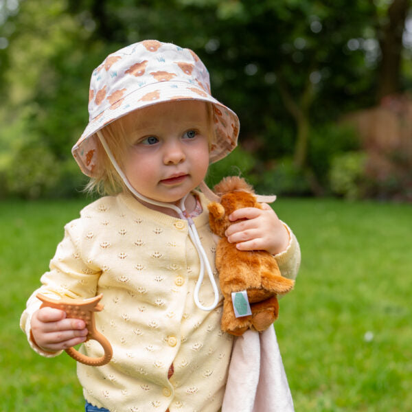 Highland Cow Sun Hat 0 - 12 Months Old