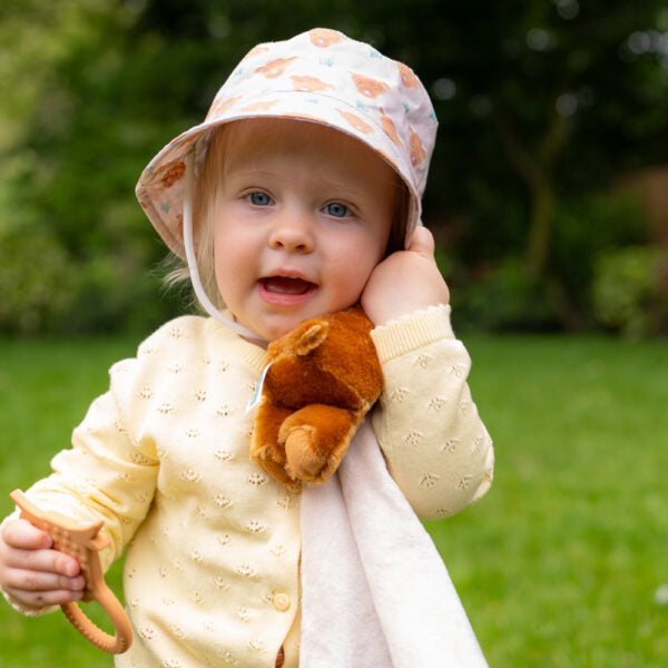 Highland Cow Sun Hat 0 - 12 Months Old