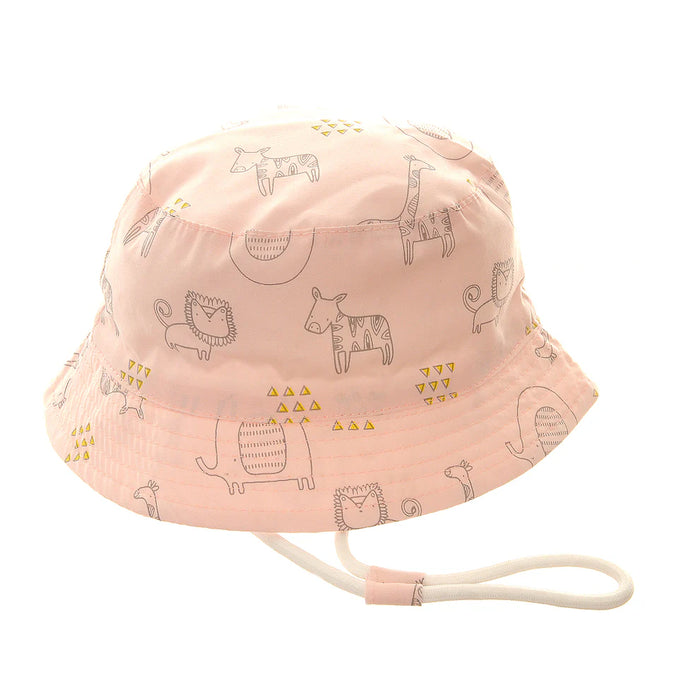 Ziggle Safari Pink Sun Hat 1 - 3 Years Old