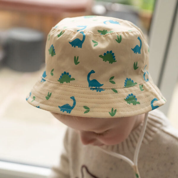 Blue/Green Dino's Sun Hat 1 - 3 Years Old