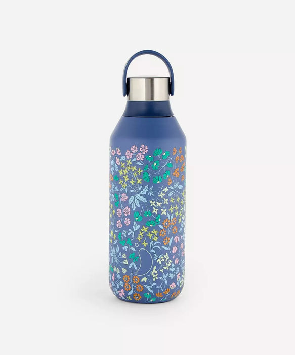 Chilly's Bottle 500ml Series 2 Liberty April Flowers Whale Blue