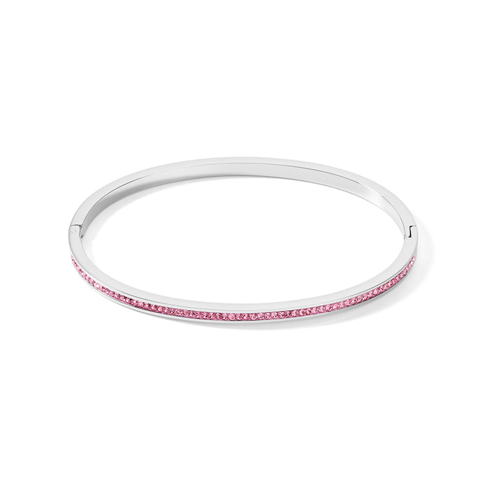 Coeur De Lion Bangle Stainless Steel & Crystals Rose