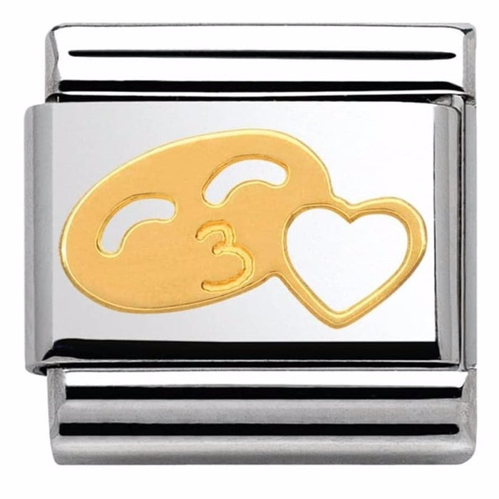 Nomination Classic Gold Charm -  Smile with Heart