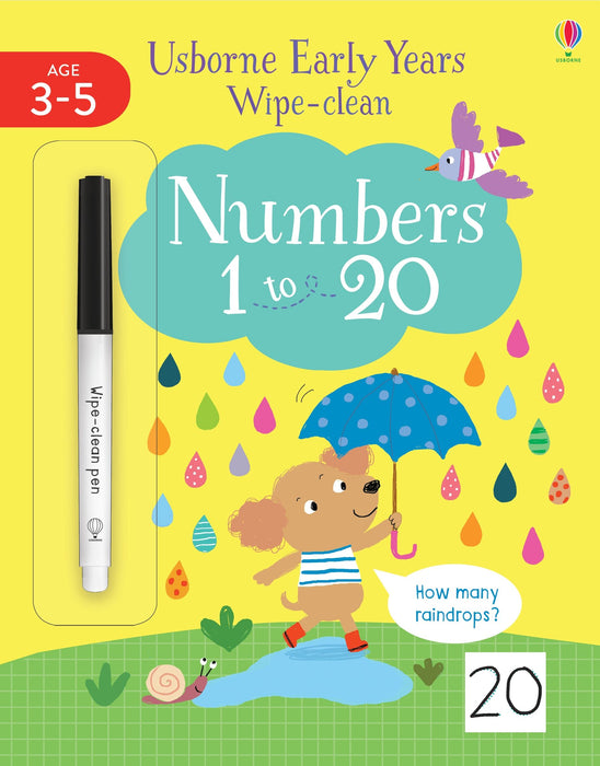Usborne Early Years Wipe-Clean Numbers 1-20