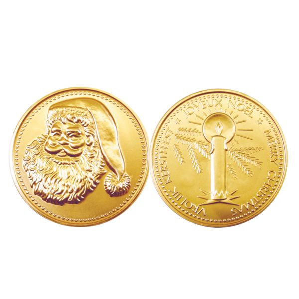 Gold Christmas Coin 100mm