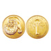 Gold Christmas Coin 100mm