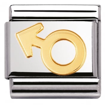 Nomination Classic Gold Love Male Sign Charm