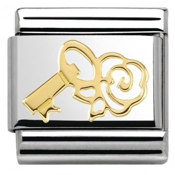 Nomination Classic Gold Symbols Madame Monsieur Key Charm