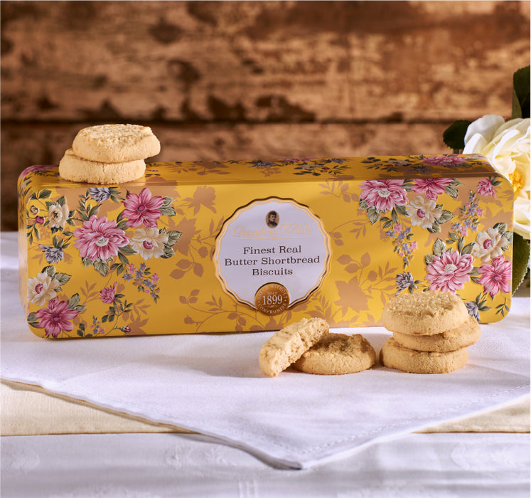 Grandma Wild's Victorian Floral Buttery Shortbread Biscuit Tin