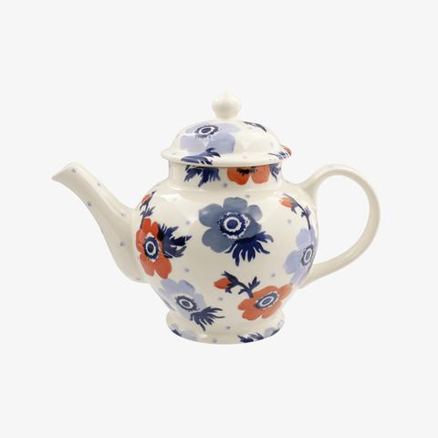 Emma Bridgewater Red & Blue Anemone Teapot