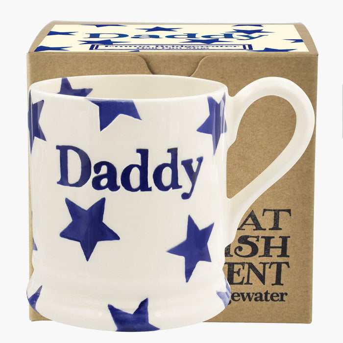 Emma Bridgewater Blue Star 'Daddy' 1/2 Pint Mug Boxed