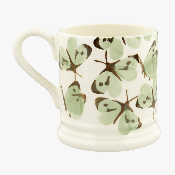 Emma Bridgewater Green Cabbage White Butterfly Mum 1/2 Pint Mug Boxed