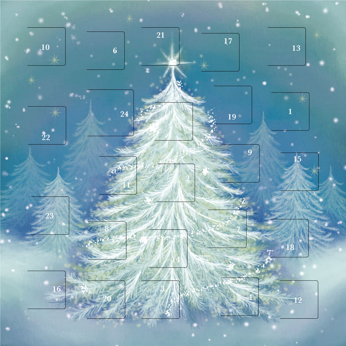 Art File Frosted Tree Advent Calendar Card