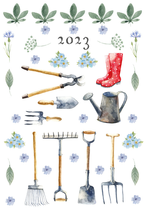 The Gifted Stationary Company 2023 A6 Flexi Diary - My Garden
