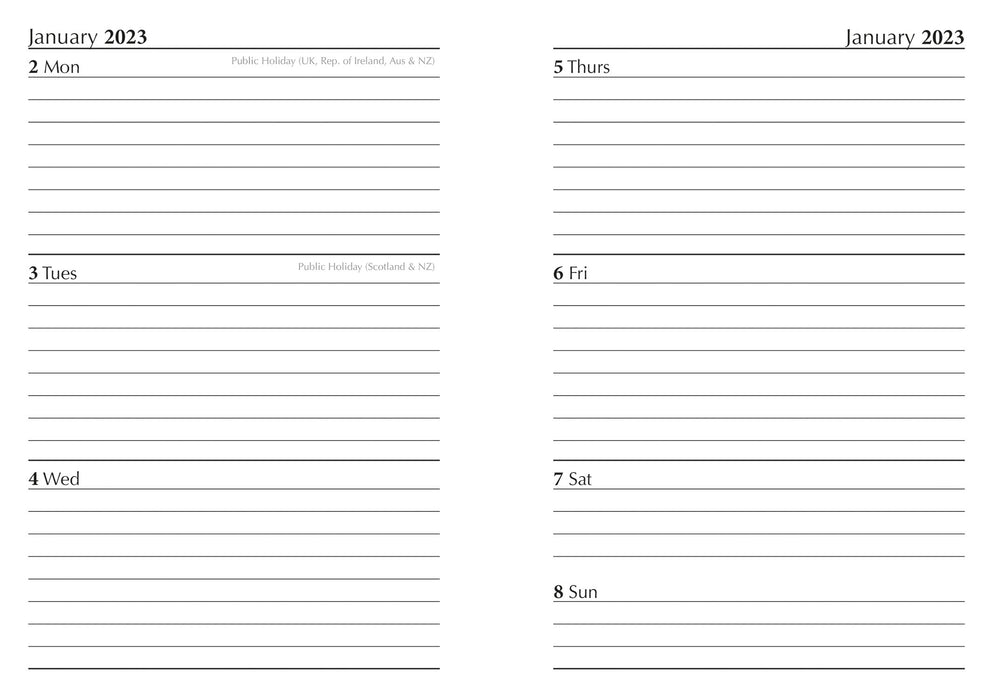 The Gifted Stationery Company 2023 A6 Flexi Diary - Passion