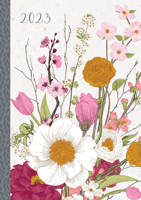 The Gifted Stationery Company 2023 A5 Padded Diary - Botanicals