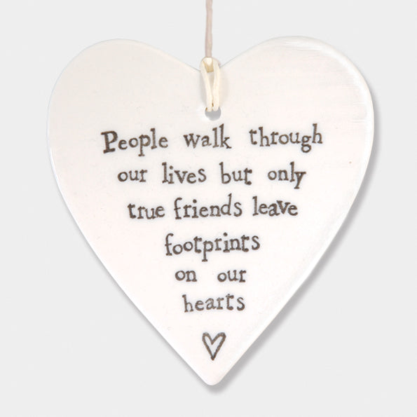 East of India Porcelain Round Heart - People Walk