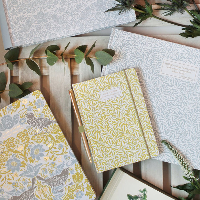 William Morris Willow Yellow A6 Notebook with Pen