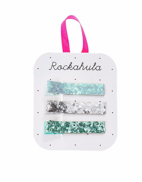 Rockahula Aqua Glitter Hair Clips