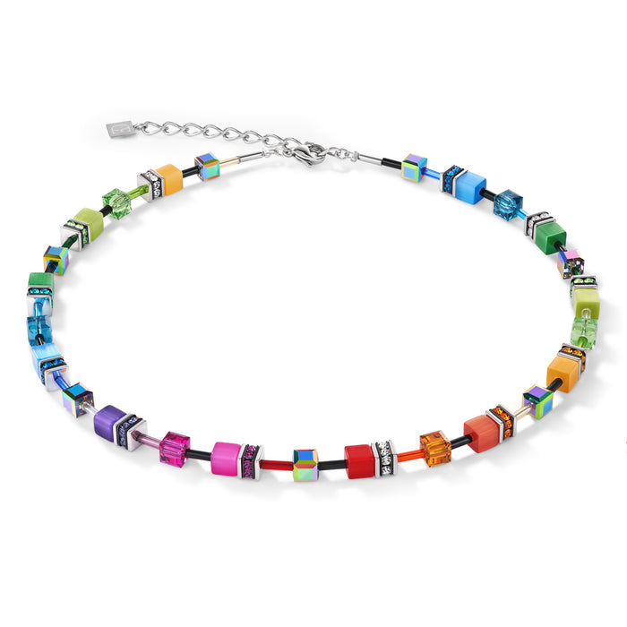 Coeur De Lion GeoCUBE® Necklace Multicolour Rainbow