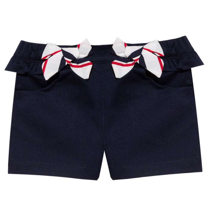 Patachou Cotton Sarga Navy Shorts