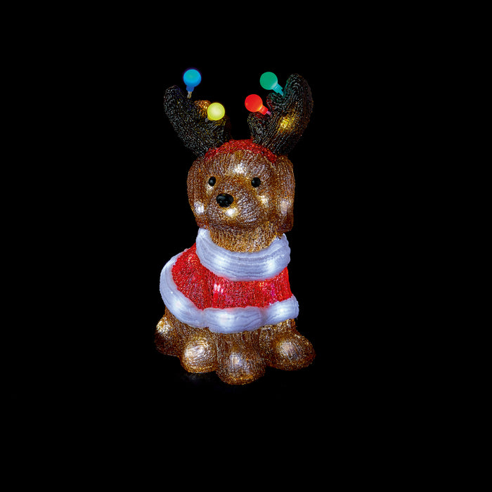 33cm LED Acrylic Christmas Dog