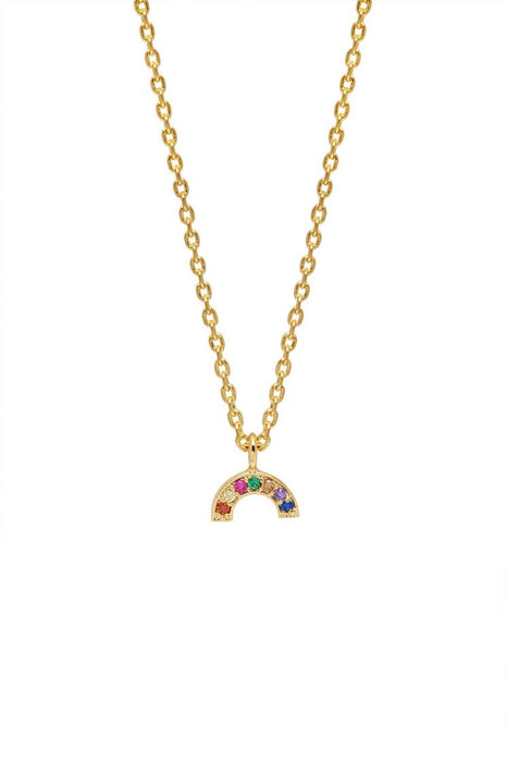 Estella Bartlett Gold Plated Rainbow Necklace
