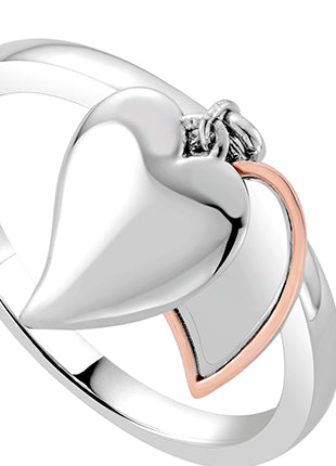Clogau Catch Double Heart Ring