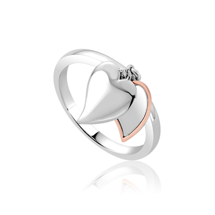 Clogau Catch Double Heart Ring