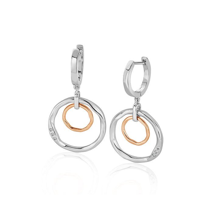 Clogau Ripple Double Hoop Creole Earring