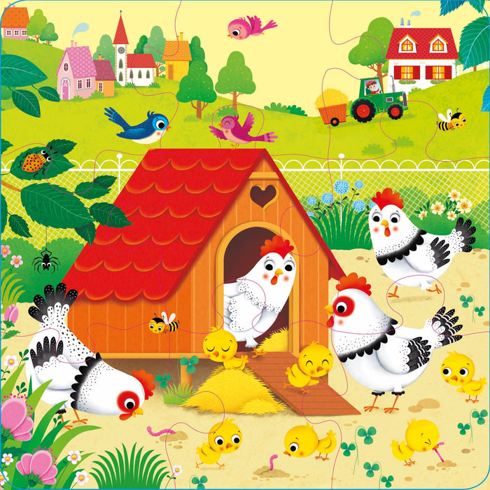 Usborne Book and 3 Jigsaws: On the Farm