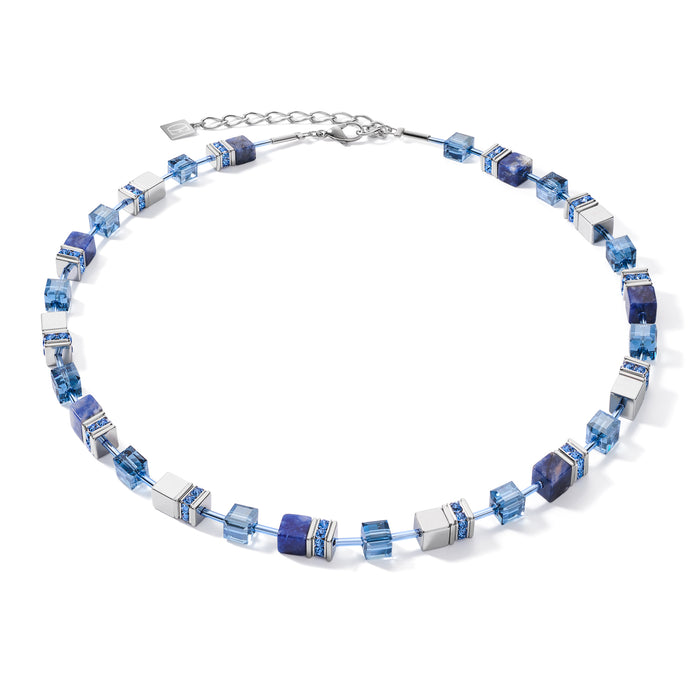 Coeur De Lion GeoCUBE® Sodalite & Haematite Blue Necklace