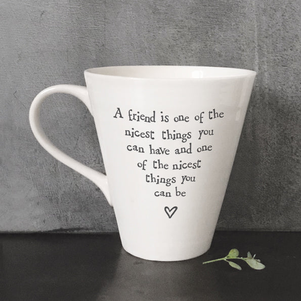 East of India Porcelain Mug - Friend is the Nicest