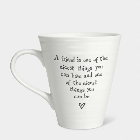 East of India Porcelain Mug - Friend is the Nicest