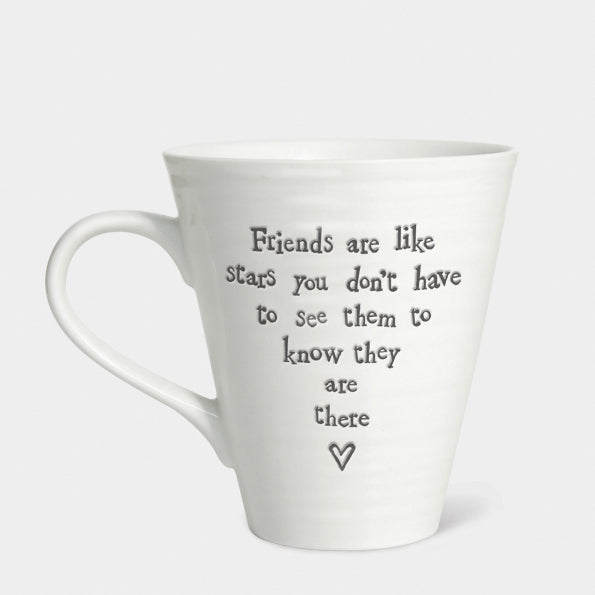 East of India Porcelain Mug - Friends are Stars
